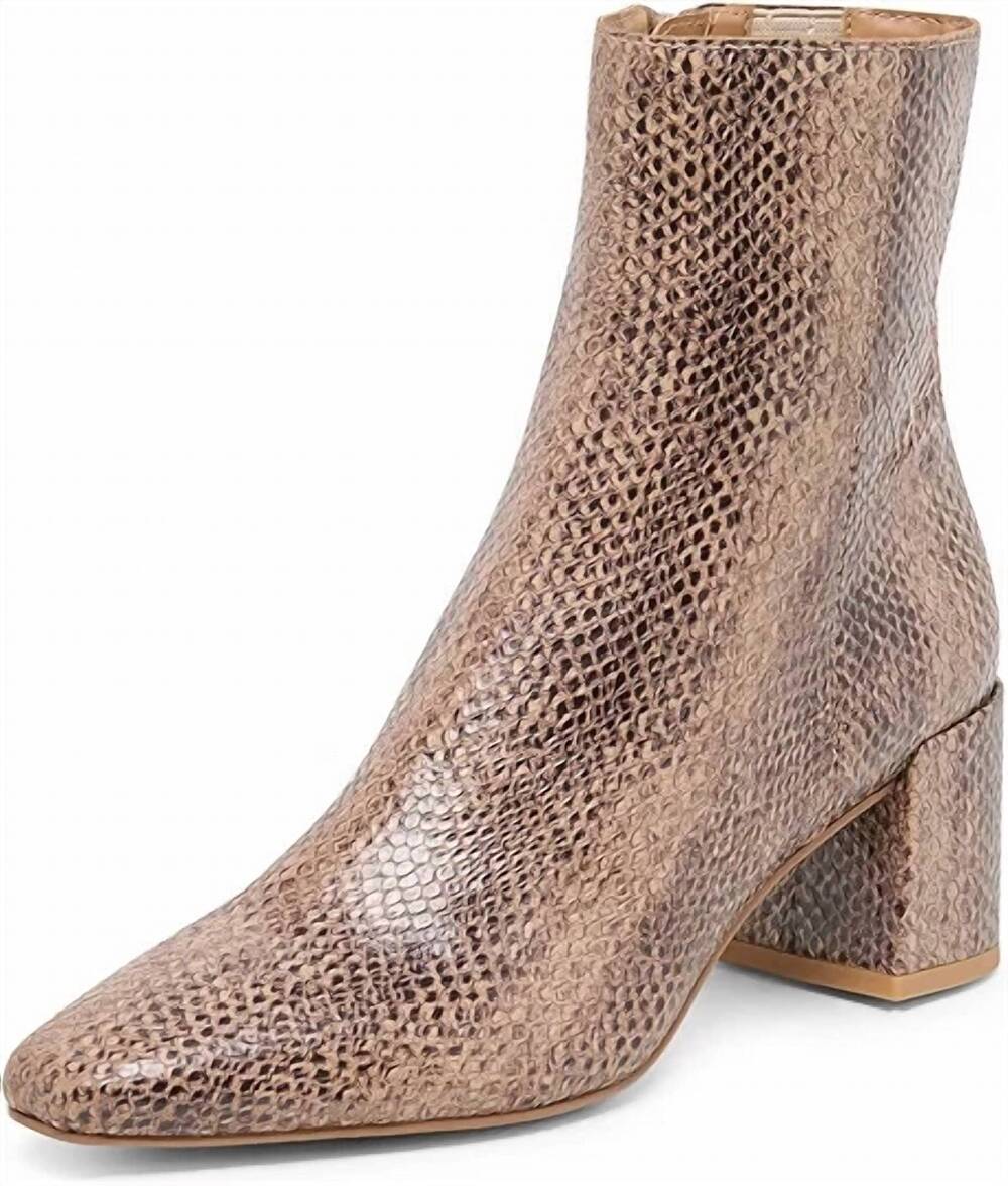 NEW DOLCE VITA women's bayra ankle boot in snake/tan